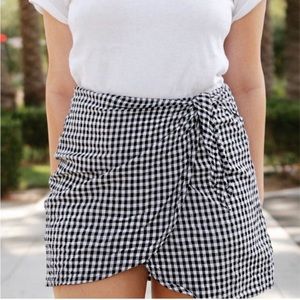 MADEWELL wrap skirt gingham